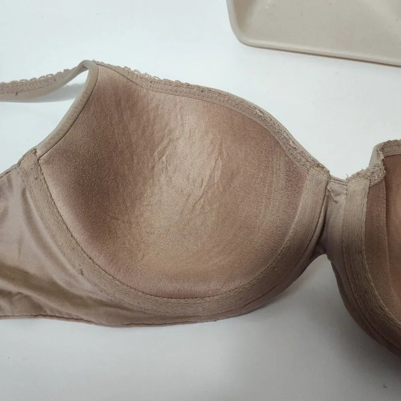 Victorias Secret Body by Victoria Lined Demi Bra Women Size 34D Tan Light Padded - Picture 5 of 9